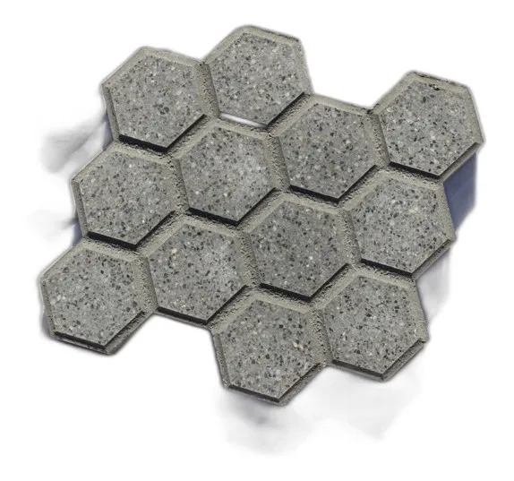hexagonal pulida gris 12 tacos